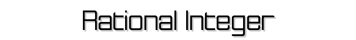 Rational Integer font